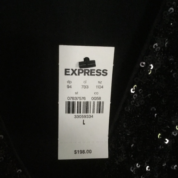 Express Ruched Black Sequin Maxi Gown NWT - Picture 8 of 15